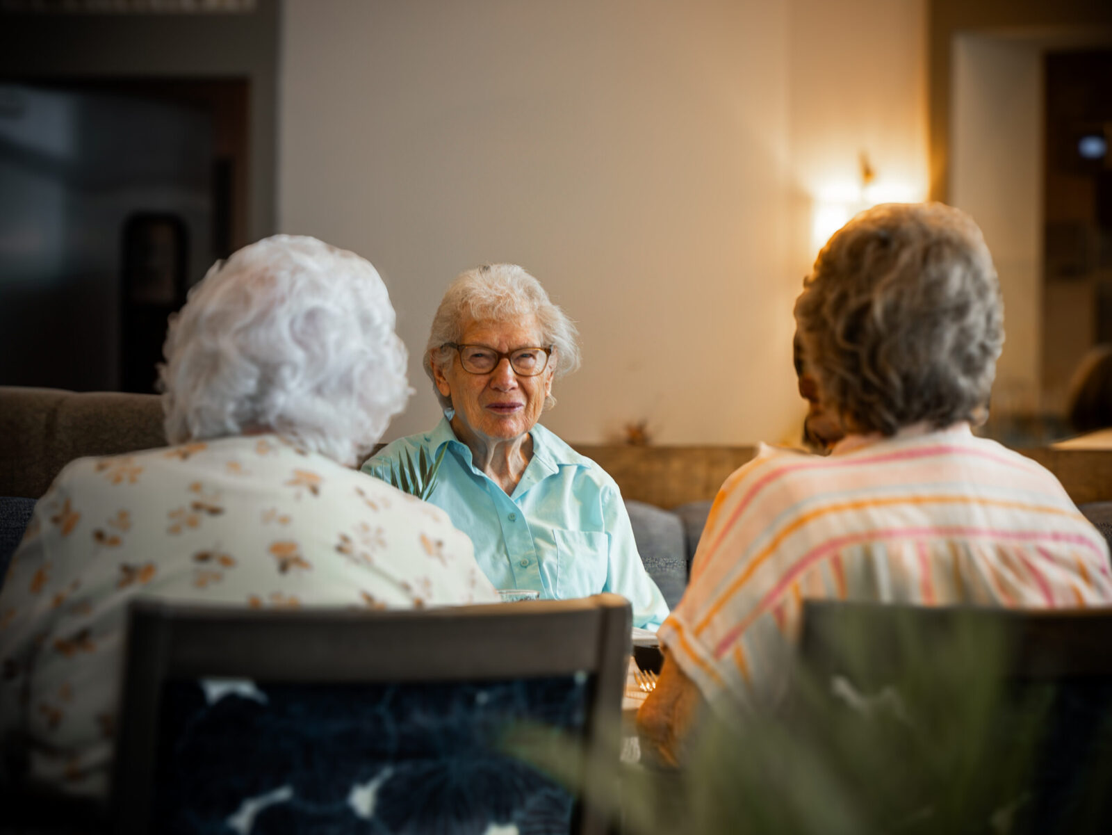 One senior smiling at The Glades at ChampionsGate community