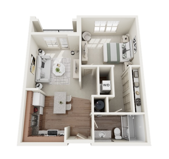 Floor Plan for Sovanna One Bedroom